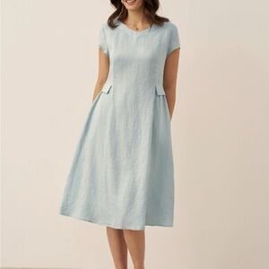 Linen midi dress NWT